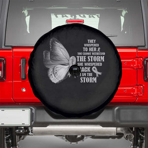 Parkinson's Awareness Spare Tire Cover She Whispered Back I Am The Storm Support Squad TS02 Black Print Your Wear