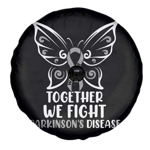 Parkinson's Awareness Spare Tire Cover We Fight Together Support Squad Gray Ribbon Butterfly TS02 Print Your Wear