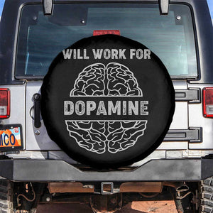 Parkinson's Awareness Spare Tire Cover Work For Dopamine Parkinsons Warrior Support TS02 No hole Black Print Your Wear