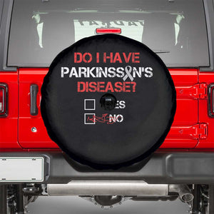 Parkinson's Awareness Spare Tire Cover Yes No Warrior Survivor Support TS02 Black Print Your Wear