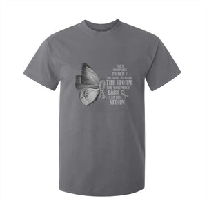 Parkinson's Awareness T Shirt For Kid She Whispered Back I Am The Storm Support Squad TS02 Charcoal Print Your Wear