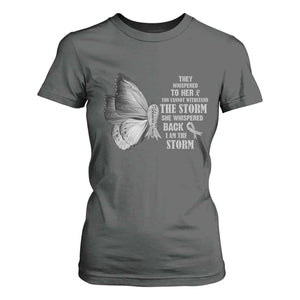 Parkinson's Awareness T Shirt For Women She Whispered Back I Am The Storm Support Squad TS02 Dark Heather Print Your Wear