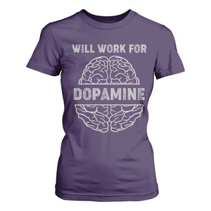 Parkinson's Awareness T Shirt For Women Work For Dopamine Parkinsons Warrior Support TS02 Purple Print Your Wear
