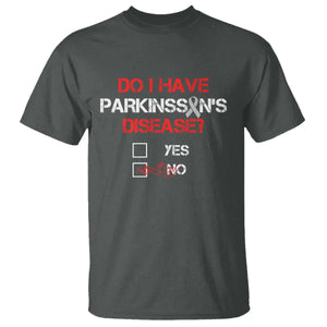 Parkinson's Awareness T Shirt Yes No Warrior Survivor Support TS02 Dark Heather Print Your Wear
