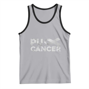 Parkinson's Awareness Tank Top Puck Farkinsons Parkinson's Silver Gray Ribbon TS02 Athletic Heather Black Print Your Wear