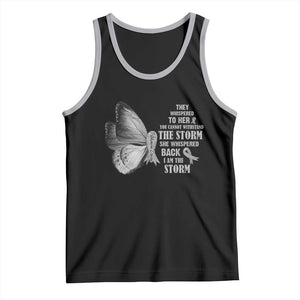 Parkinson's Awareness Tank Top She Whispered Back I Am The Storm Support Squad TS02 Black Athletic Heather Print Your Wear