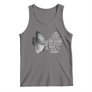 Parkinson's Awareness Tank Top She Whispered Back I Am The Storm Support Squad TS02 Deep Heather Print Your Wear