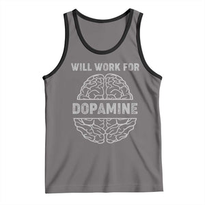 Parkinson's Awareness Tank Top Work For Dopamine Parkinsons Warrior Support TS02 Deep Heather Black Print Your Wear