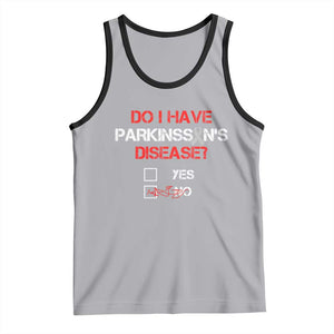 Parkinson's Awareness Tank Top Yes No Warrior Survivor Support TS02 Athletic Heather Black Print Your Wear