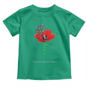 Parkinson's Awareness Toddler T Shirt Faith Hope Tulips Support Parkinsons Warrior TS02 Irish Green Print Your Wear