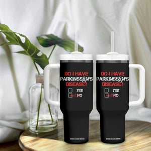 Parkinson's Awareness Tumbler With Handle Yes No Warrior Survivor Support TS02 Print Your Wear