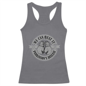 Parkinson's Warrior Racerback Tank Top We Can Beat It Boxing Fight Against Parkinsons TS02 Charcoal Print Your Wear