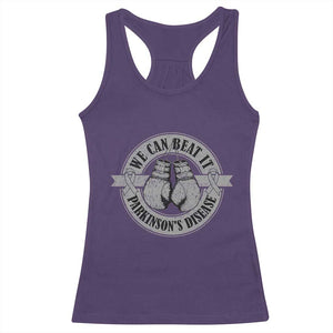 Parkinson's Warrior Racerback Tank Top We Can Beat It Boxing Fight Against Parkinsons TS02 Purple Print Your Wear