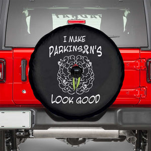 Parkinson's Warrior Spare Tire Cover I Make Parkinsons Look Good Tulip TS02 Black Print Your Wear