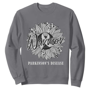 Parkinson's Warrior Sweatshirt Silver Ribbon Sunflower Support Awareness TS02 Charcoal Print Your Wear