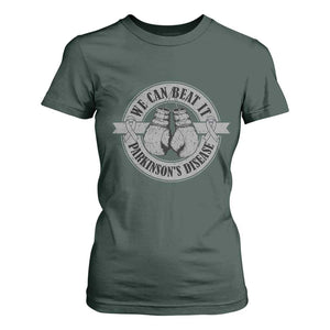 Parkinson's Warrior T Shirt For Women We Can Beat It Boxing Fight Against Parkinsons TS02 Dark Forest Green Print Your Wear
