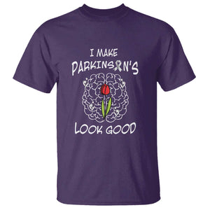 Parkinson's Warrior T Shirt I Make Parkinsons Look Good Tulip TS02 Purple Print Your Wear