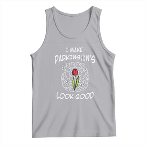 Parkinson's Warrior Tank Top I Make Parkinsons Look Good Tulip TS02 Athletic Heather Print Your Wear