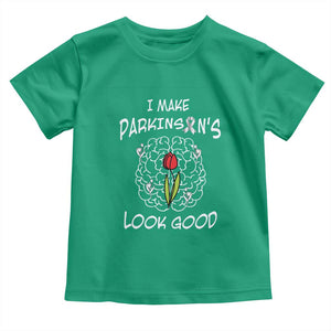 Parkinson's Warrior Toddler T Shirt I Make Parkinsons Look Good Tulip TS02 Irish Green Print Your Wear
