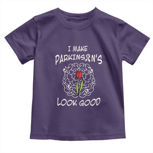 Parkinson's Warrior Toddler T Shirt I Make Parkinsons Look Good Tulip TS02 Purple Print Your Wear