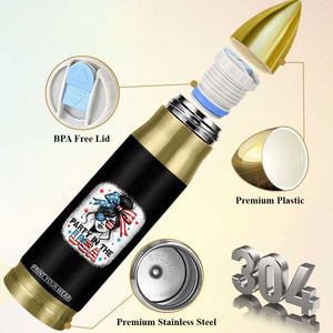 Party In USA Girls 4th of July Bullet Tumbler Messy Bun USA TS10 Print Your Wear