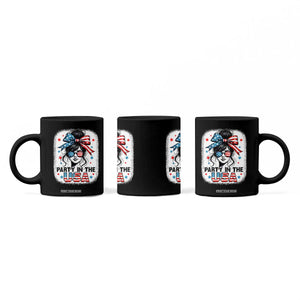 Party In USA Girls 4th of July Coffee Mug Messy Bun USA TS10 Print Your Wear