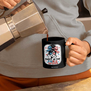 Party In USA Girls 4th of July Coffee Mug Messy Bun USA TS10 Print Your Wear