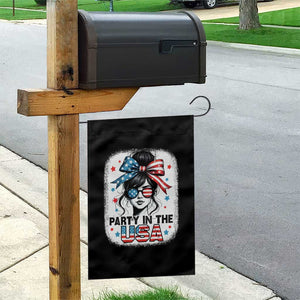 Party In USA Girls 4th of July Garden Flag Messy Bun USA TS10 Print Your Wear