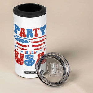 Party in The USA 4 in 1 Can Cooler Tumbler 4th of July Independence Day TS10 Print Your Wear