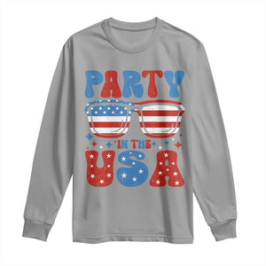 Party in The USA Long Sleeve Shirt 4th of July Independence Day TS10 Sport Gray Print Your Wear