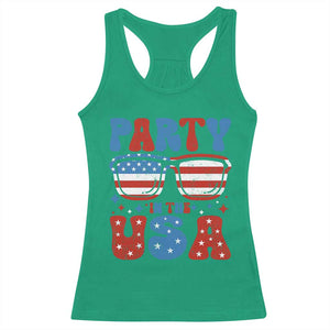 Party in The USA Racerback Tank Top 4th of July Independence Day TS10 Irish Green Print Your Wear