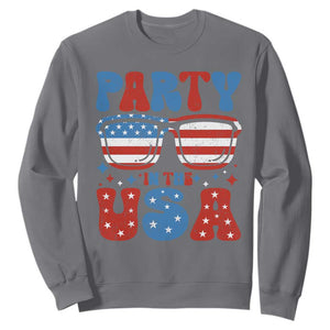 Party in The USA Sweatshirt 4th of July Independence Day TS10 Charcoal Print Your Wear