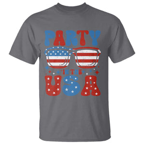 Party in The USA T Shirt 4th of July Independence Day TS10 Charcoal Print Your Wear