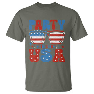 Party in The USA T Shirt 4th of July Independence Day TS10 Military Green Print Your Wear