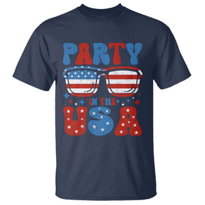 Party in The USA T Shirt 4th of July Independence Day TS10 Navy Print Your Wear