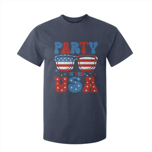 Party in The USA T Shirt For Kid 4th of July Independence Day TS10 Navy Print Your Wear