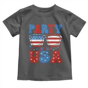 Party in The USA Toddler T Shirt 4th of July Independence Day TS10 Dark Heather Print Your Wear
