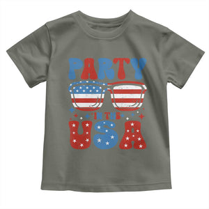Party in The USA Toddler T Shirt 4th of July Independence Day TS10 Military Green Print Your Wear