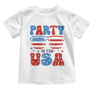 Party in The USA Toddler T Shirt 4th of July Independence Day TS10 White Print Your Wear