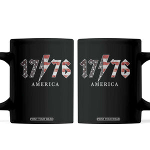 Patriotic 4th Of July 1776 America Classic Rock Coffee Mug Vintage American Flag TS11 Black Print Your Wear