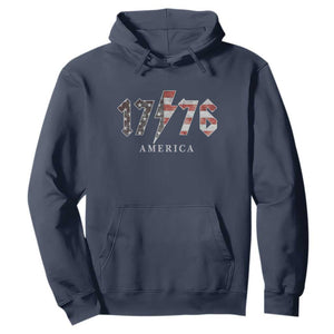 Patriotic 4th Of July 1776 America Classic Rock Hoodie Vintage American Flag TS11 Navy Print Your Wear