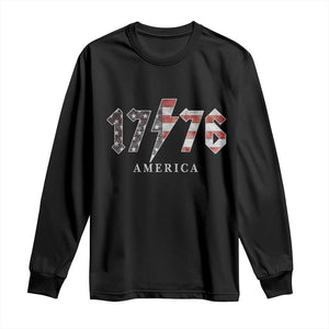 Patriotic 4th Of July 1776 America Classic Rock Long Sleeve Shirt Vintage American Flag TS11 Black Print Your Wear