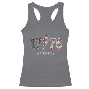 Patriotic 4th Of July 1776 America Classic Rock Racerback Tank Top Vintage American Flag TS11 Charcoal Print Your Wear