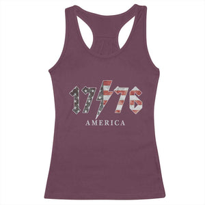 Patriotic 4th Of July 1776 America Classic Rock Racerback Tank Top Vintage American Flag TS11 Maroon Print Your Wear