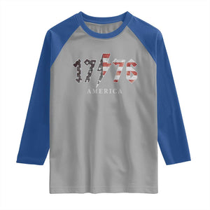 Patriotic 4th Of July 1776 America Classic Rock Raglan Shirt Vintage American Flag TS11 Sport Gray Royal Print Your Wear