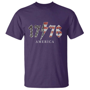 Patriotic 4th Of July 1776 America Classic Rock T Shirt Vintage American Flag TS11 Purple Print Your Wear