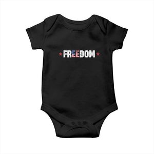 Patriotic Baby Onesie Freedom American Flag 4th of July TS10 Black Print Your Wear