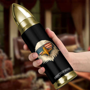 Patriotic Bald Eagle Bullet Tumbler With Sunglasses American Flag Vintage TS02 Print Your Wear