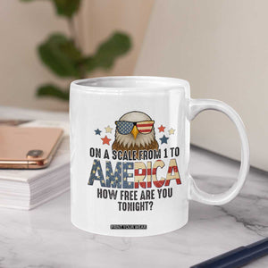 Patriotic Bald Eagle Coffee Mug How Free Are You Tonight 4th of July TS02 Print Your Wear