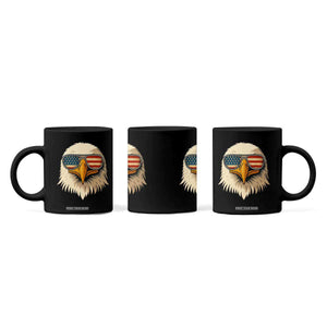 Patriotic Bald Eagle Coffee Mug With Sunglasses American Flag Vintage TS02 Print Your Wear